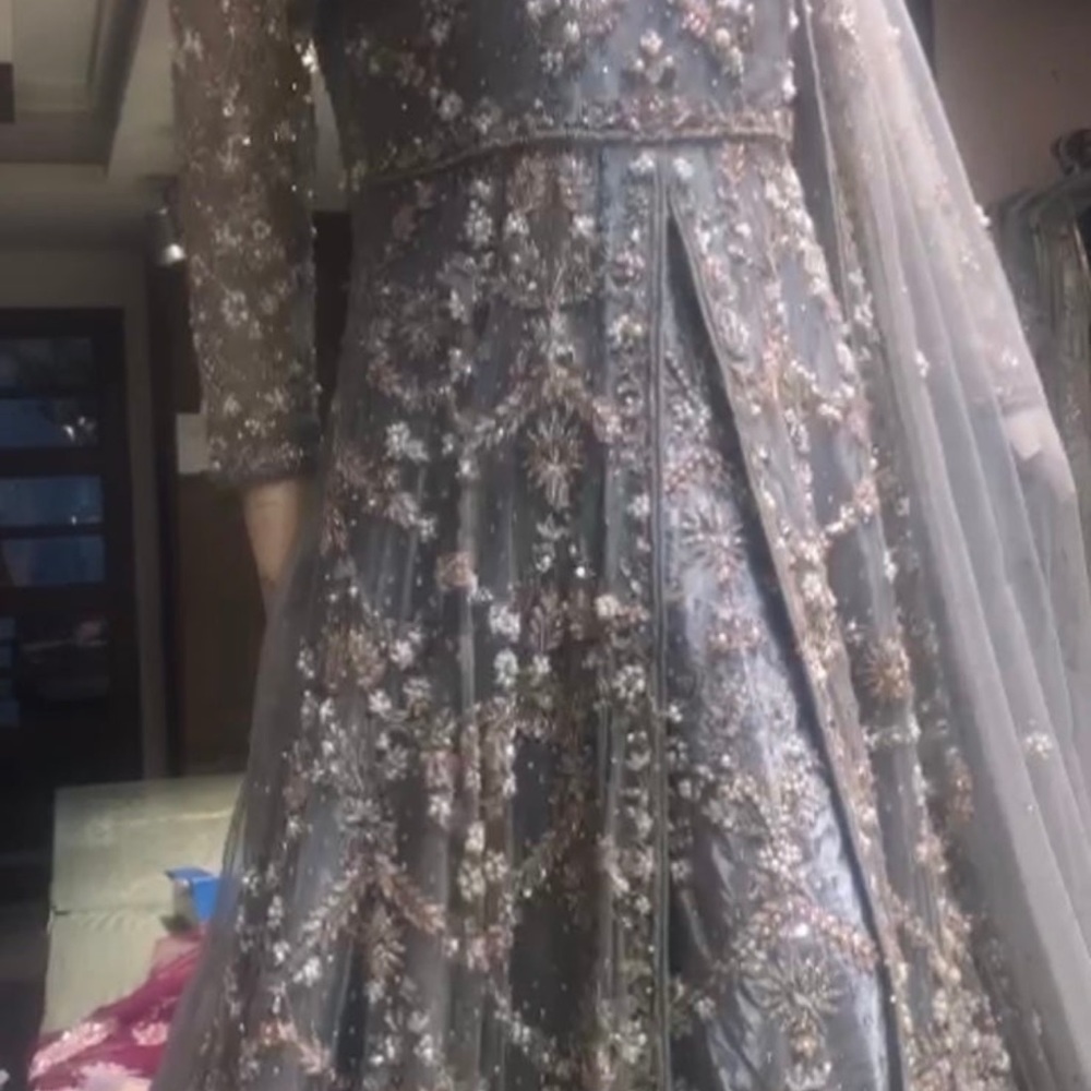 New 3 piece wedding Pakistani bridal heavy boutique dress maxi